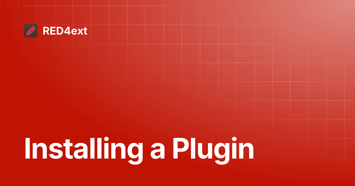 Installing a Plugin | RED4ext